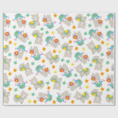 Muster Llamas, Niedliche Llamas, Alpacas, Blume Geschenkpapier (Flach)