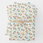 Muster Llamas, Niedliche Llamas, Alpacas, Blume Geschenkpapier Set (Beispiel)