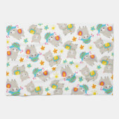 Muster Llamas, Niedliche Llamas, Alpacas, Blume Geschirrtuch (Horizontal)