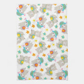 Muster Llamas, Niedliche Llamas, Alpacas, Blume Geschirrtuch (Vertikal)