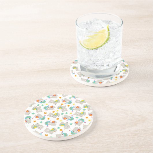 Muster Llamas, Niedliche Llamas, Alpacas, Blume Getränkeuntersetzer (Seite)