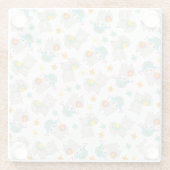 Muster Llamas, Niedliche Llamas, Alpacas, Blume Glasuntersetzer (Rückseite)