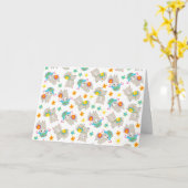 Muster Llamas, Niedliche Llamas, Alpacas, Blume Karte (Gelbe Blume)