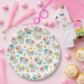 Muster Llamas, Niedliche Llamas, Alpacas, Blume Pappteller (Party)