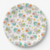 Muster Llamas, Niedliche Llamas, Alpacas, Blume Pappteller (Vorderseite)