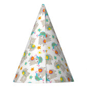 Muster Llamas, Niedliche Llamas, Alpacas, Blume Partyhütchen (Rückseite)