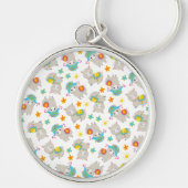 Muster Llamas, Niedliche Llamas, Alpacas, Blume Schlüsselanhänger (Vorne)