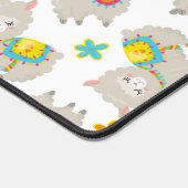 Muster Llamas, Niedliche Llamas, Alpacas, Blume Schreibtischunterlage (Ecke)