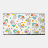 Muster Llamas, Niedliche Llamas, Alpacas, Blume Schreibtischunterlage (Vorderseite)