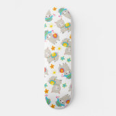Muster Llamas, Niedliche Llamas, Alpacas, Blume Skateboard (Vorderseite)