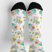 Muster Llamas, Niedliche Llamas, Alpacas, Blume Socken (Oben)