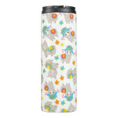 Muster Llamas, Niedliche Llamas, Alpacas, Blume Thermosbecher (Rückseite)