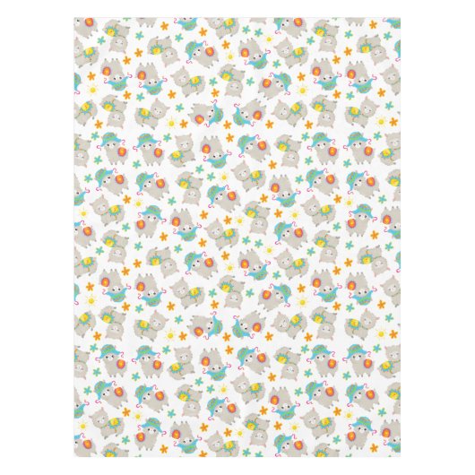 Muster Llamas, Niedliche Llamas, Alpacas, Blume Tischdecke (Vorderseite)