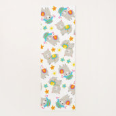 Muster Llamas, Niedliche Llamas, Alpacas, Blume Yogamatte (Rückseite)