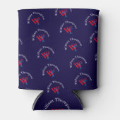 Muster-Logo-Monogramm - personalisiert rot & blau Dosenkühler (Vorderseite)