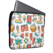 Muster lustiger Sommerurlaub Laptopschutzhülle (Vorne Rechts)
