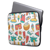 Muster lustiger Sommerurlaub Laptopschutzhülle (Vorderseite Links)