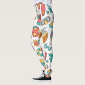 Muster lustiger Sommerurlaub Leggings (Links)