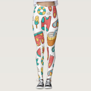 Muster lustiger Sommerurlaub Leggings