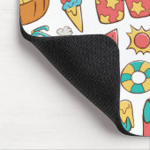 Muster lustiger Sommerurlaub Mousepad (Ecke)