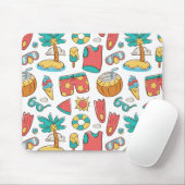 Muster lustiger Sommerurlaub Mousepad (Mit Mouse)