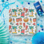 Muster lustiger Sommerurlaub Pappteller (Party)