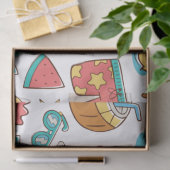 Muster lustiger Sommerurlaub Seidenpapier (Geschenk)