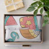 Muster lustiger Sommerurlaub Seidenpapier (Geschenk)