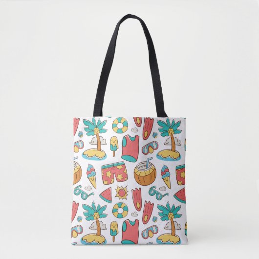 Muster lustiger Sommerurlaub Tasche (Vorderseite)