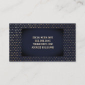 Muster | Luxury Dark Blue Visitenkarte (Rückseite)
