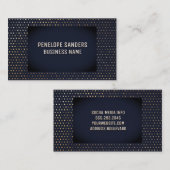 Muster | Luxury Dark Blue Visitenkarte (Vorne/Hinten)