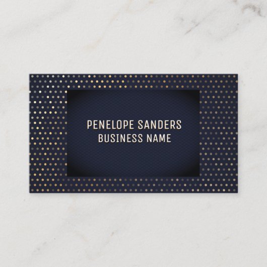 Muster | Luxury Dark Blue Visitenkarte (Vorderseite)