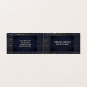 Muster | Luxury Dark Blue Visitenkarten (Außenseite Aufgefaltet)