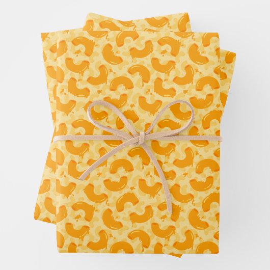 Muster Macaroni und Käse Geschenkpapier Set (Beispiel)
