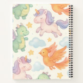 Muster magischer Mythischer Kreaturen Notizblock (Rückseite)