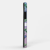 Muster marineblaue Blumen iPhone Case (Hinten/Rechts)