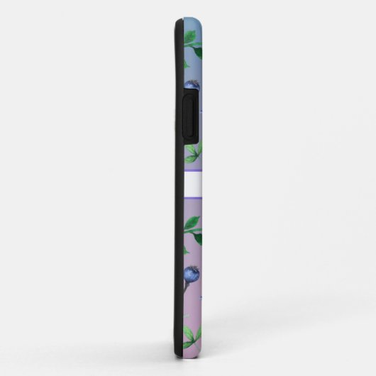 Muster marineblaue Blumen iPhone Case (Hinten/Rechts)