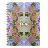 Muster Mauve und Green Blätter Notizblock (Vorderseite)