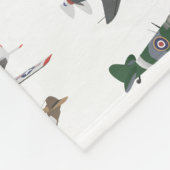 Muster mehrerer WW2-Flugzeuge Fleecedecke (Ecke)