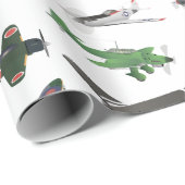 Muster mehrerer WW2-Flugzeuge Geschenkpapier (Rolleneckpunkt)
