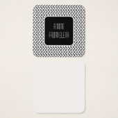 Muster-Meldungshinweise für schwarze und weiße Ret (Vorne & Hinten)