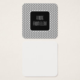 Muster-Meldungshinweise für schwarze und weiße Ret