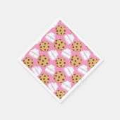 Muster Milch und Cookies Serviette (Ecke)