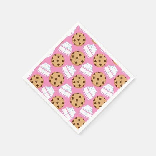 Muster Milch und Cookies Serviette (Ecke)