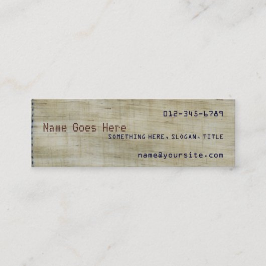 Muster Mini Visitenkarte (Vorderseite)