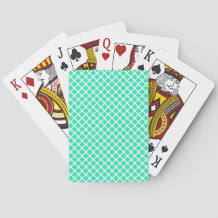 Muster Minze, grün und weiß getilgt Spielkarten