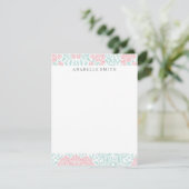 Muster Minze und Korallenfloral (Stehend Vorderseite)