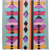 Muster-Mischung für Retro Geometric Duschvorhang (Vorderseite)