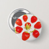 Muster mit 8 Erdbeeren Button (Vorne & Hinten)