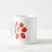 Muster mit 8 Erdbeeren Kaffeetasse (Vorderseite Links)